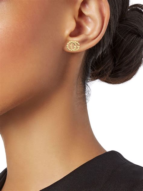 gucci classic ear stud|saks Gucci studs.